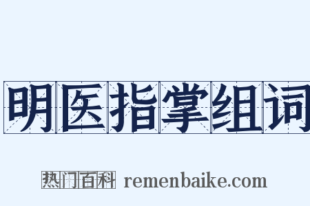 明医指掌组词是什么意思的图片
